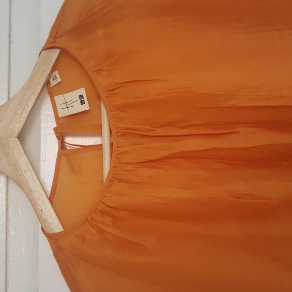 NWOT UNIQLO x Hana Tajima XL gathered longsleeve blouse - Picture 5 of 8